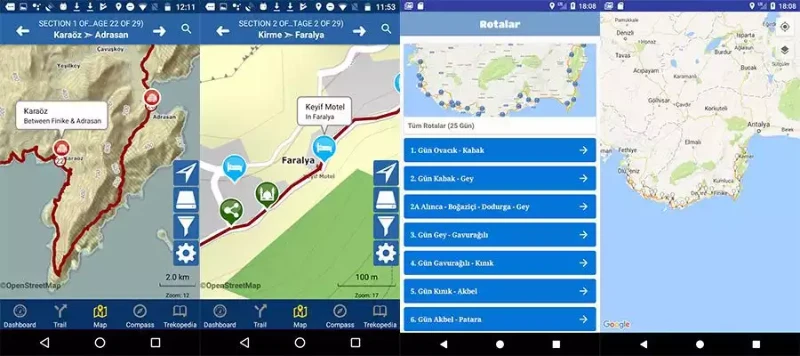 Likya yolu mobil uygulamalari