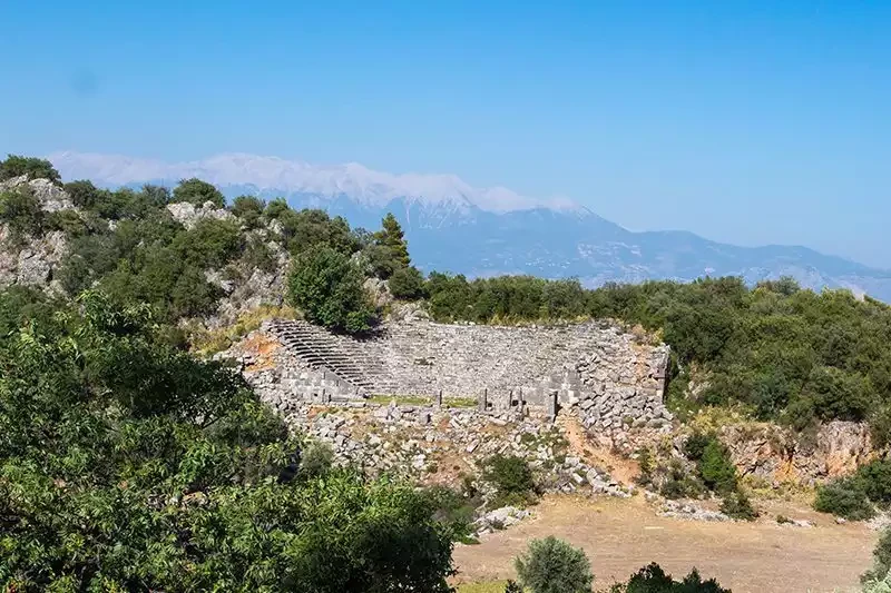 Mugla pinara antik kenti tiyatrosu