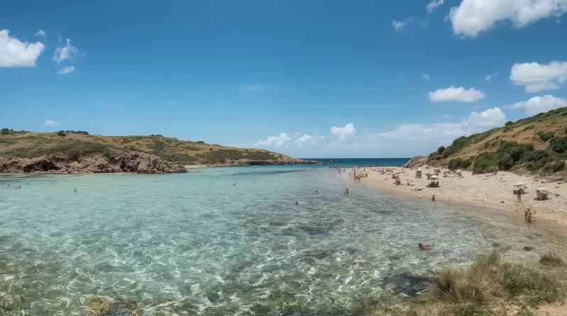 Italyan koyu kamp alani plaji