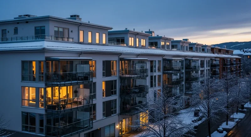 Modern apartment buildings in oslo
