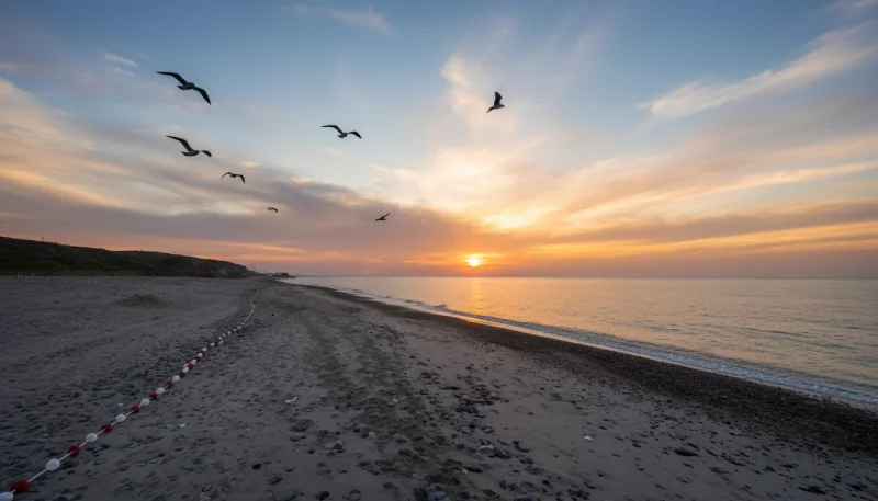 Agacli plaji gun batimi kumsal