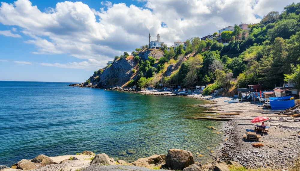Anadolufeneri plaji manzara beykoz