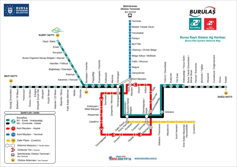 Bursa metro istasyonlari haritasi