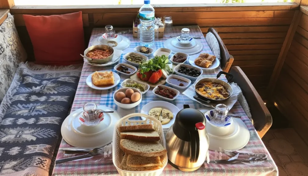 Ciceklikoy asmali kahvalti evi serpme