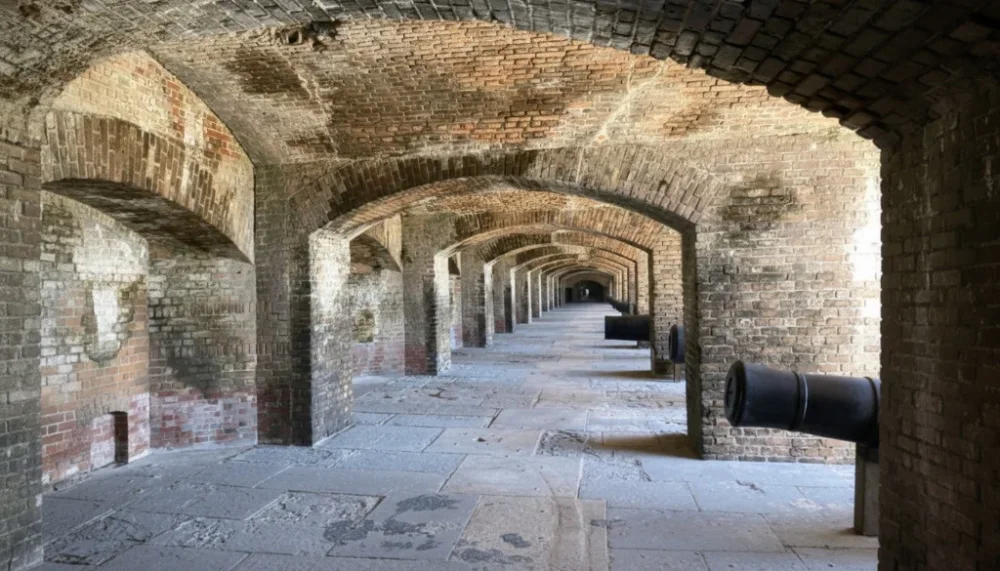 Fort zachary taylor interior cannons