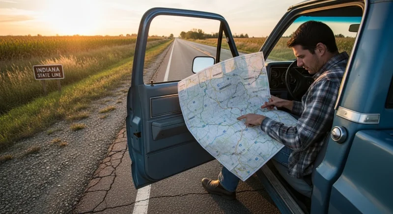 Indiana state line time zone map