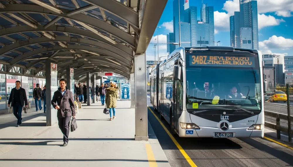 Istanbul metrobus traftikten ayri yol