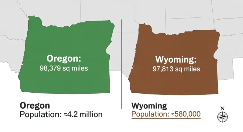 Oregon or wyoming which is bigger