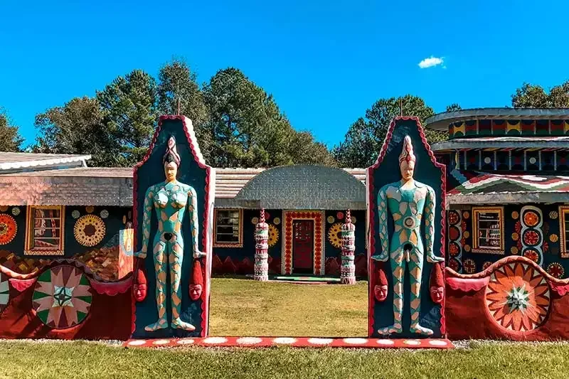 Pasaquan entrance figures adult themes