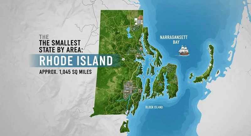 Smallest state by area rhode island