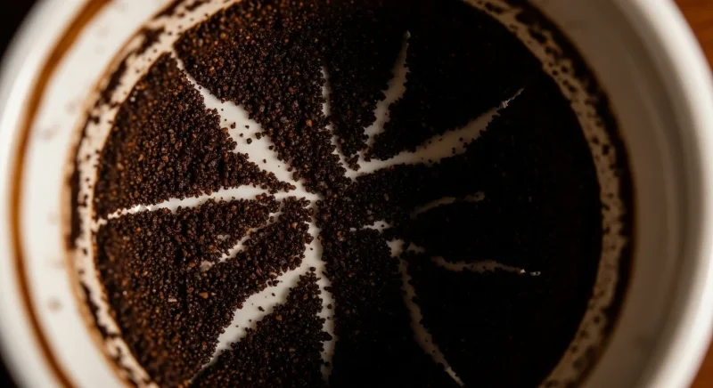 Telve sludge in turkish coffee cup bottom