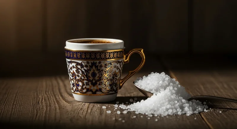 Traditional coffee service salt