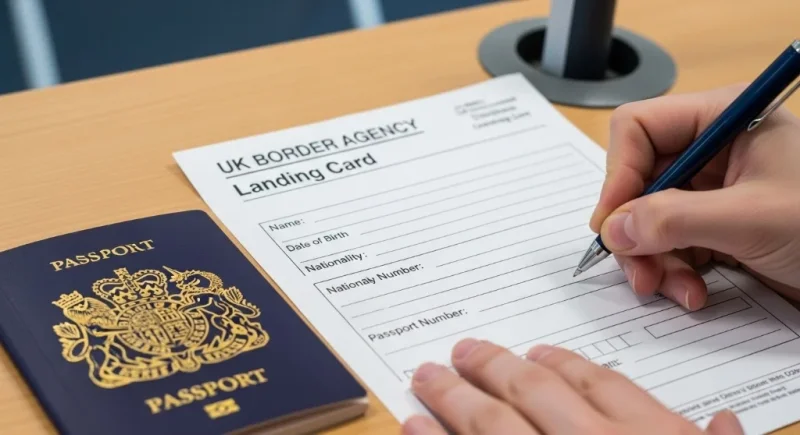 Uk border agency landing card passport
