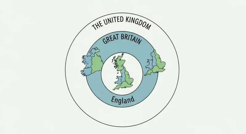 Uk vs great britain vs england map