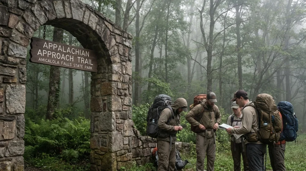 Amicalola falls state park ga approach trail