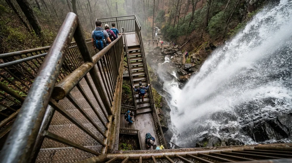Amicalola falls state park georgia famous staircase