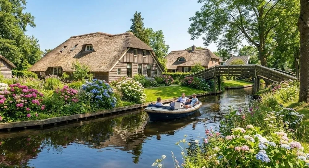 Driving electric sloop giethoorn