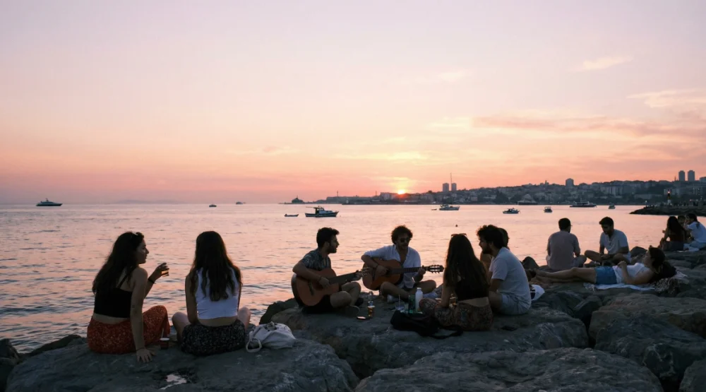 Istanbul european vs asian side coastline