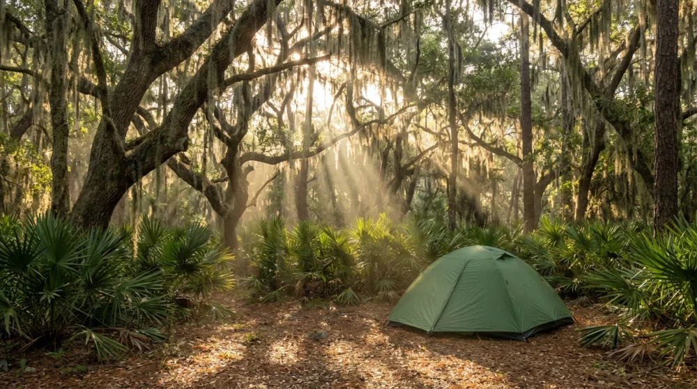 Jekyll island campground tent camping