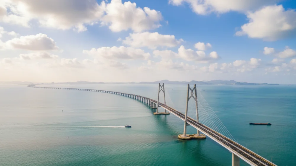 Longest over water bridges hong kong zhuhai macau bridge