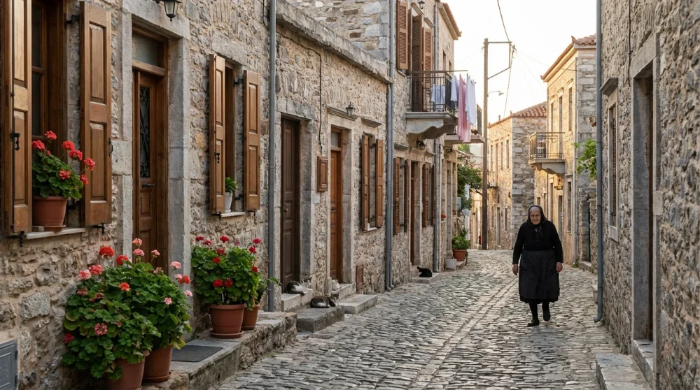 Sakiz adasi orta cag koyleri