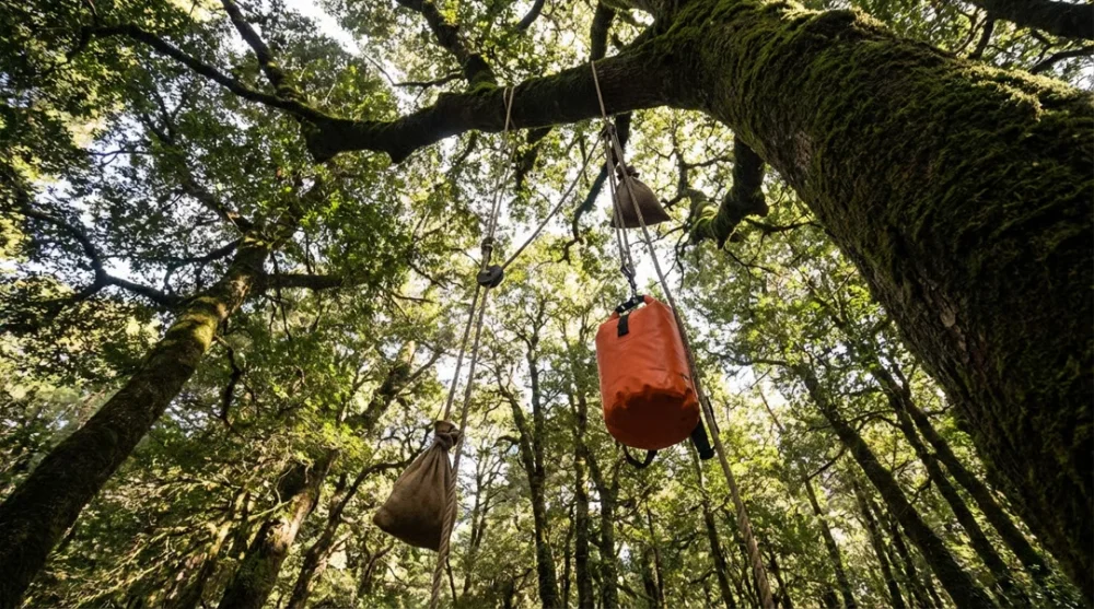 Agaca yiyecek asma teknigi