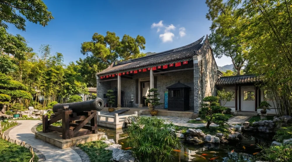 The historical Yamen building restored within Kowloon Walled City Park