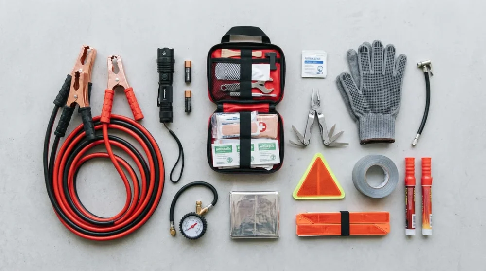 Road trip planning roadside emergency kit essentials