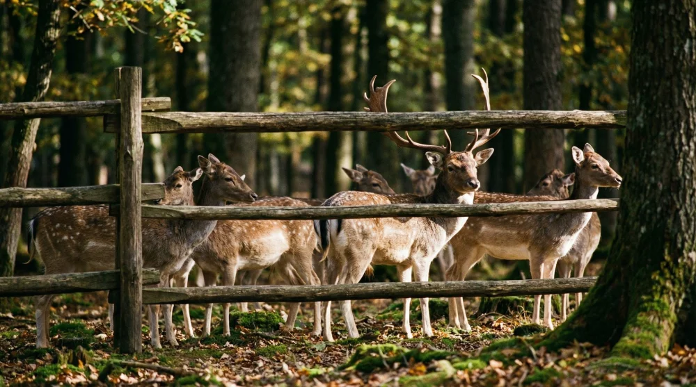 Koruma altındaki &ouml;zel alanda otlayan ve dinlenen alageyikler