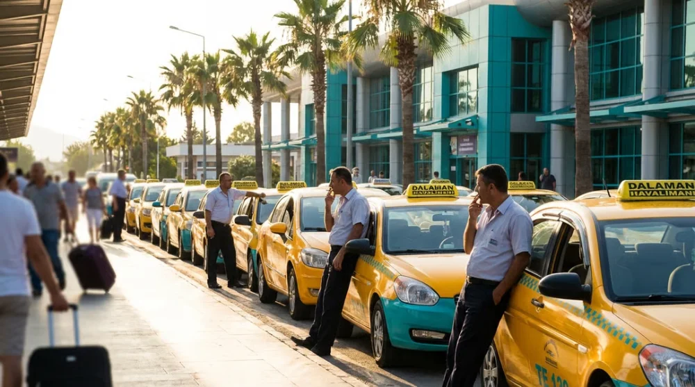 Yellow taxi dalaman airport