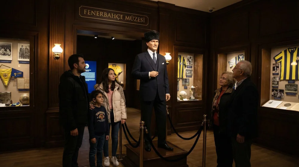 Fenerbahçe Müzesi'nde bulunan Mustafa Kemal Atatürk balmumu heykeli