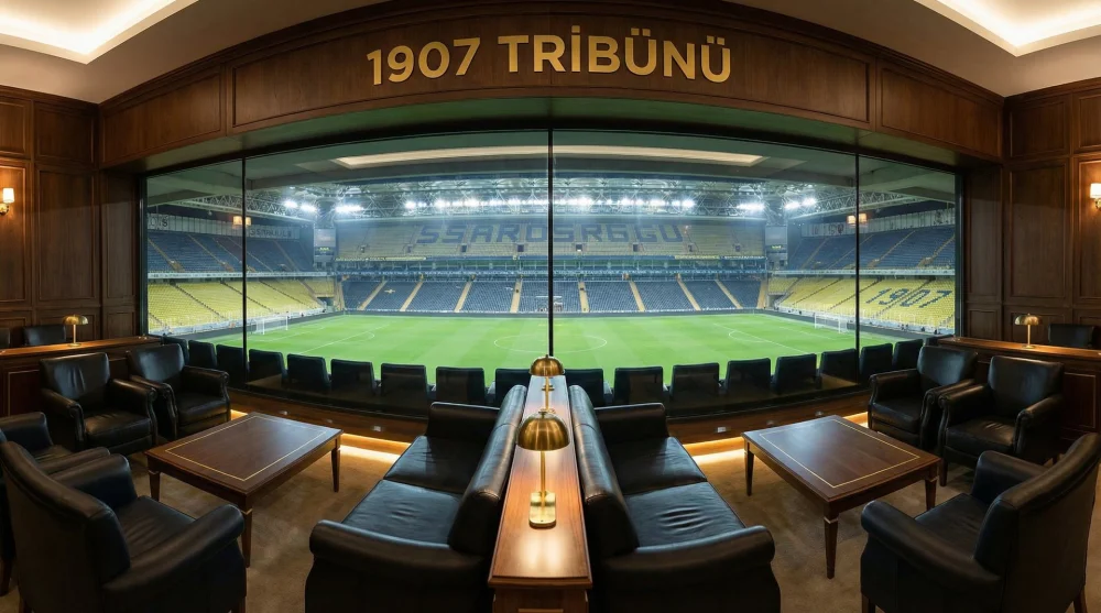 Ülker Stadyumu Lacivert Tur kapsamında gezilen VIP loca ve 1907 tribünü alanı