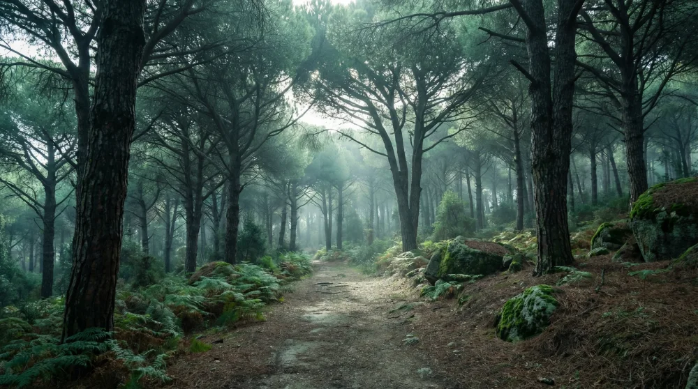 Kayabaşı Şamlar Tabiat Parkı g&ouml;ky&uuml;z&uuml;n&uuml; kaplayan devasa fıstık &ccedil;amları ormanı