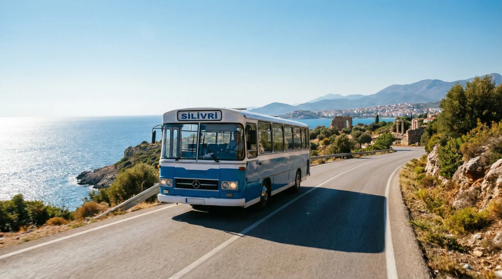 Silivri kamp alanlarına giden sahil yolu ve toplu taşıma
