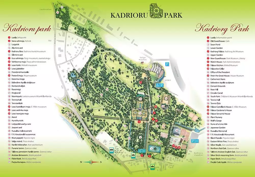 Kadriorg Park Map