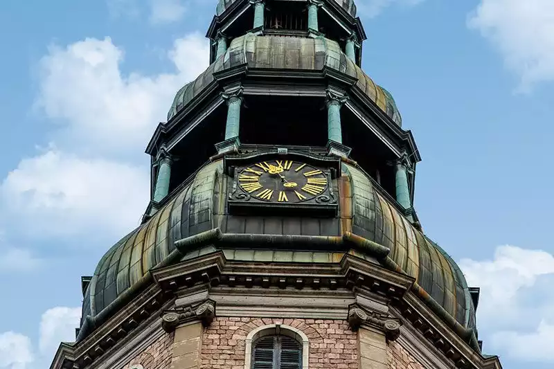 Riga St Peter Church Clock