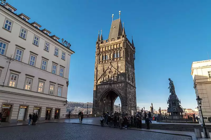 Prag Charles Koprusu Old Town Kulesi