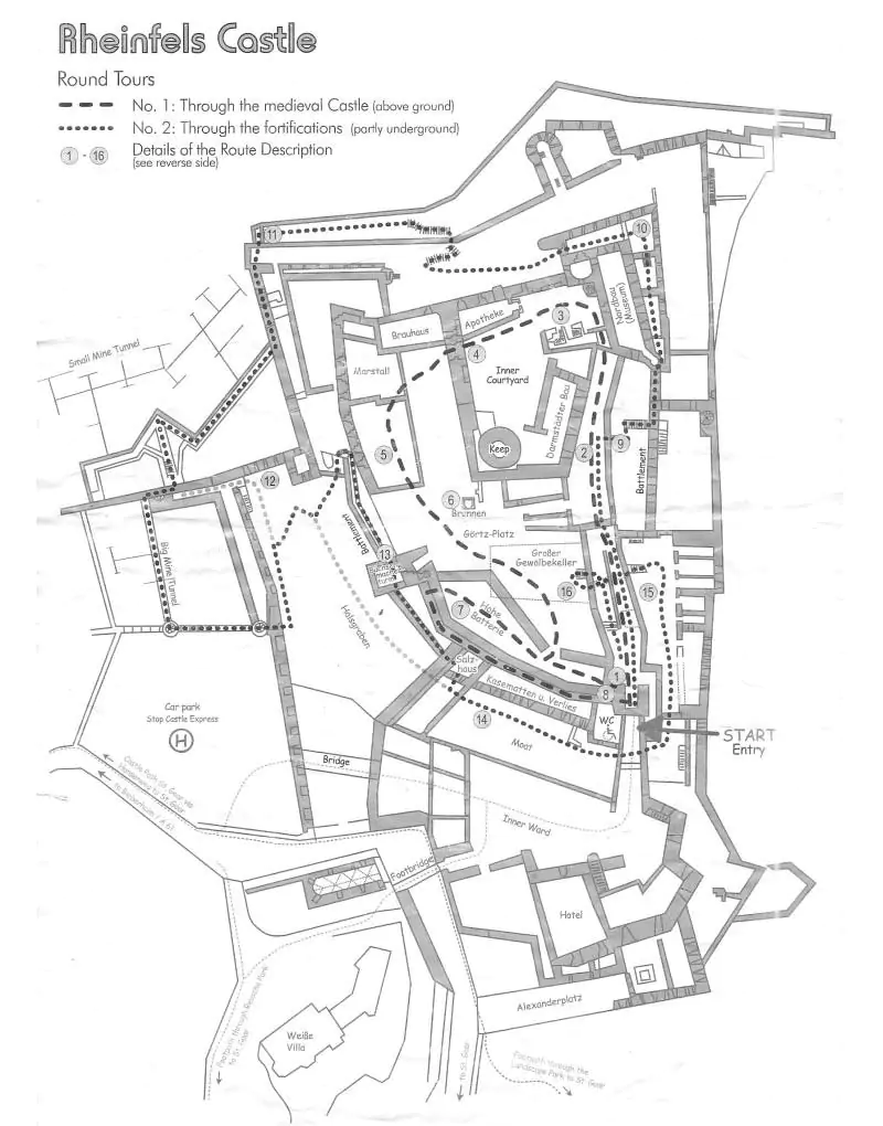 Rheinfels Castle Map